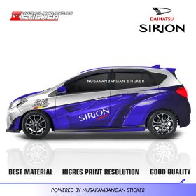 Stiker Mobil Daihatsu All New Sirion Sport Racing Biru