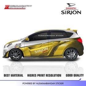 Stiker Mobil Daihatsu All New Sirion Sport Racing Kuning