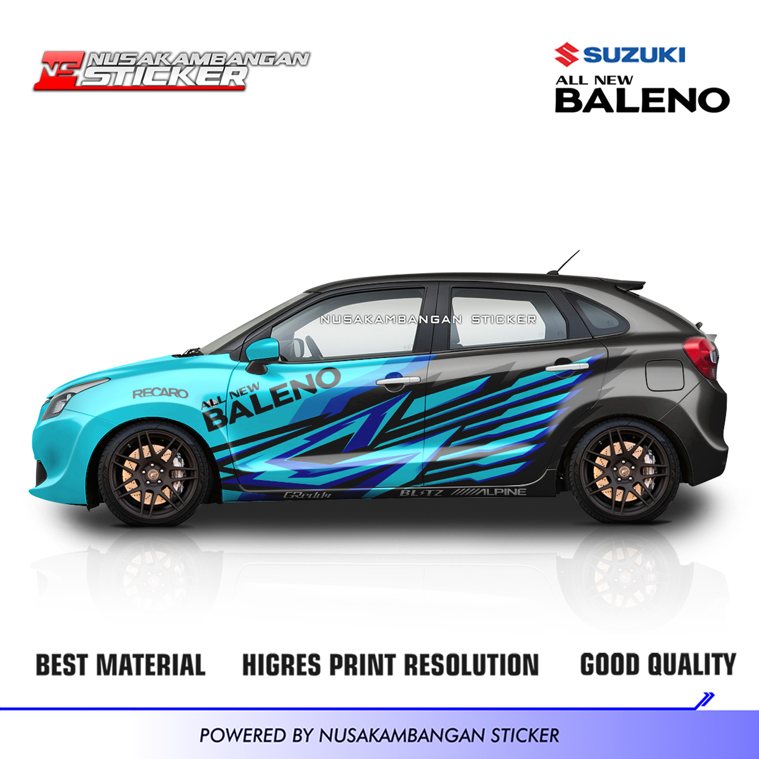 Stiker-Mobil-All-New-Baleno-Wings-Speed-Biru-Modifikasi – Stiker Mobil